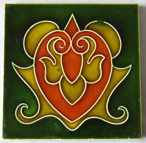 English Art Nouveau Tile by  Henry Richards