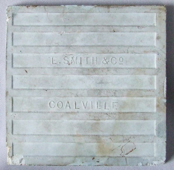 English Transfer tile apples E Smith & Co back