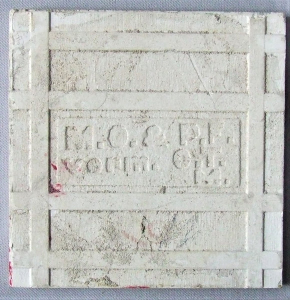 german art nouveau tile MO & PF mark