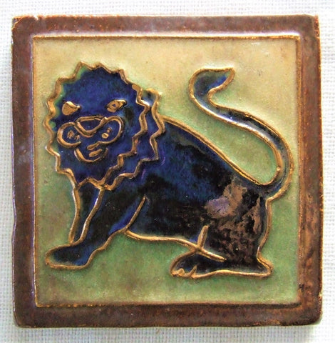 Roger Guerin Bouffioulx Lion Stoneware Tile Gres Guerin