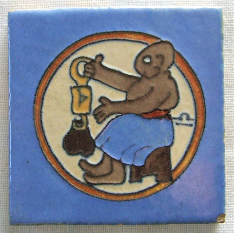 Flint Faience Tile Zodiac Libra