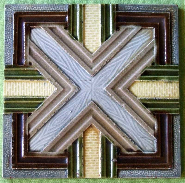 Antique Tile with Geometric Design