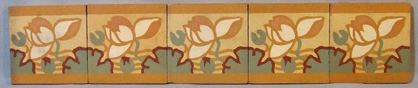 Boch Freres Maubeuge Tile Waterlily Encaustic