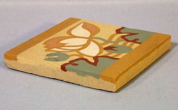 Boch Freres Maubeuge Tile Waterlily Encaustic